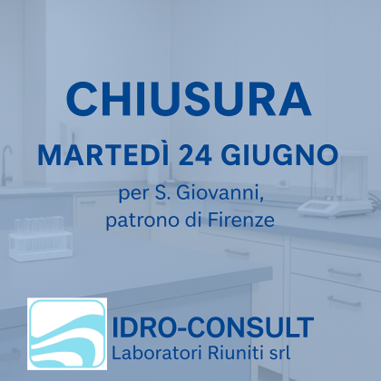 CHIUSURA MARTEDI’ 24 GIUGNO